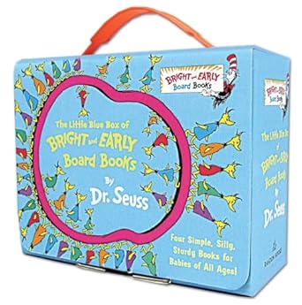 the little blue boxed set of 4 bright and early board books hop on pop oh the thinks you can think ten apples