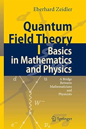 quantum field theory i basics in mathematics and physics a bridge between mathematicians and physicists 1st