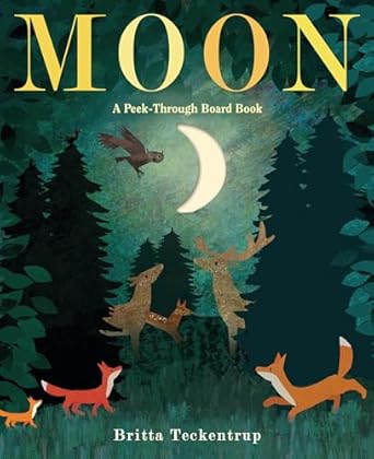 moon a peek through board book 1st edition britta teckentrup 0593372395, 978-0593372395