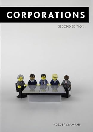 corporations 1st edition holger spamann 1790591627, 978-1790591626