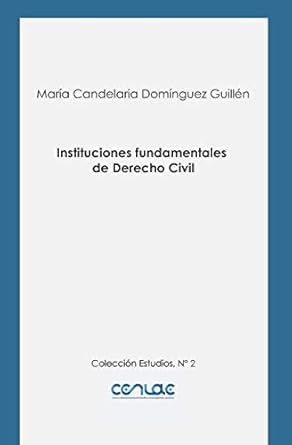 instituciones fundamentales de derecho civil 1st edition maria candelaria dominguez guillen 9807834031,