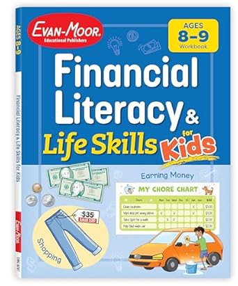 evan moor financial literacy and life skills for kids ages 8 9 fun and engaging workbook on saving spending