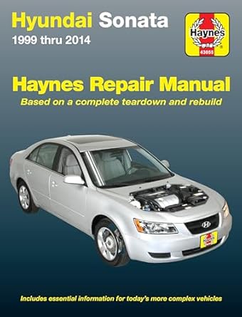 haynes manuals n america inc hyundai sonata 1999 thru 2014 haynes repair manual 1st edition editors of haynes
