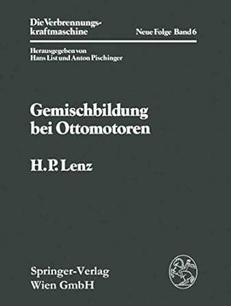 gemischbildung bei ottomotoren 1st edition hans p lenz 3211821937, 978-3211821930