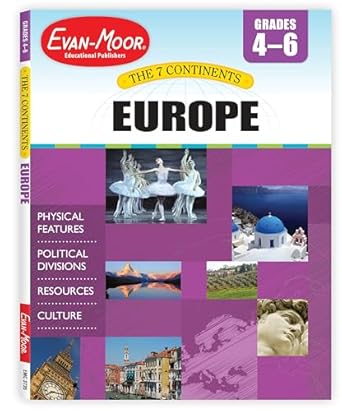 7 continents europe grade 4 6 teacher resource 1st edition evan moor 1609631307, 978-1609631307