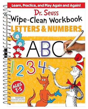dr seuss wipe clean workbook letters and numbers activity workbook for ages 3 5 1st edition dr seuss