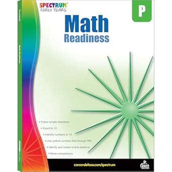 spectrum early years math readiness preschool workbook pre k activity book age 4 5 patterns number