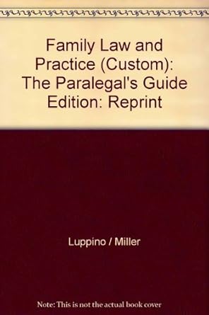 family law and practice the paralegals guide 1st edition justine fitzgerald lup grace a , miller 0536438277,