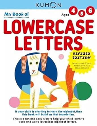 kumon my book of lowercase letters ages 4 6 80 pages 1st edition kumon publishing ,kumon publishing north