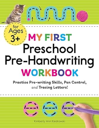 my first preschool pre handwriting workbook practice pre writing skills pen control and tracing letters 1st
