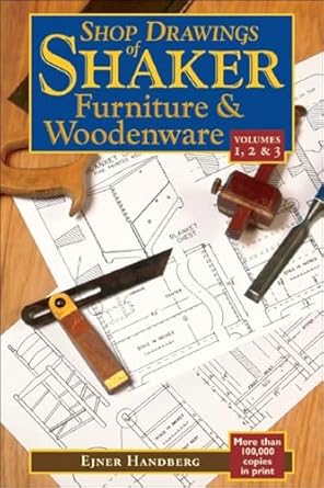 shop drawings of shaker furniture and woodenware 1st edition ejner handberg 0881507776, 978-0881507775