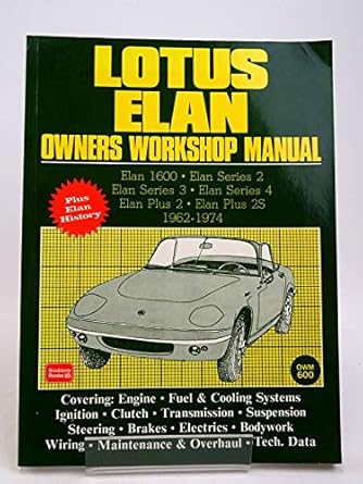 lotus elan owners workshop manual 1962 1974 1st edition autobooks ltd 1855200228, 978-1855200227