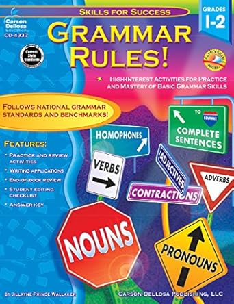 grammar rules grades 1 2 1st edition jillayne prince wallaker 0887249752, 978-0887249754