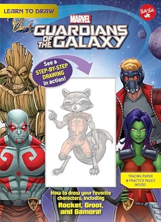 learn to draw marvel guardians of the galaxy how to draw your favorite characters including rocket groot and