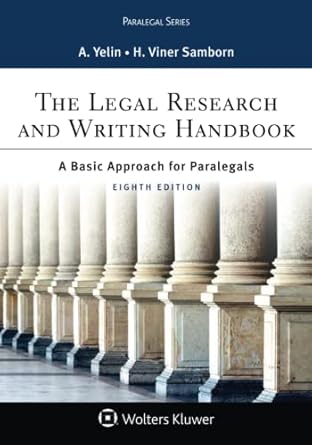 the legal research and writing handbook a basic approach for paralegals 1st edition andrea b yelin ,hope