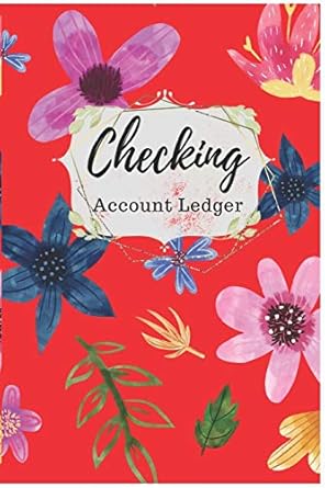 checking account ledger check book ledger 6 column payment record record and tracker log book pretty floral