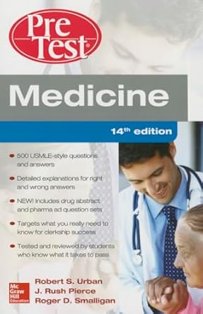 medicine pretest self assessment and review 1st edition robert s urban ,j rush pierce ,roger smalligan