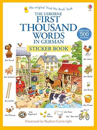 first thousand words german sticker book 1st edition heather amery 1409580245, 978-1409580249