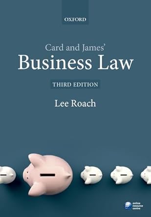 card and james business law 1st edition lee roach 0198704127, 978-0198704126