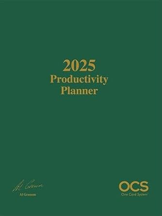2025 productivity planner 1st edition al granum 1588528790, 978-1588528797