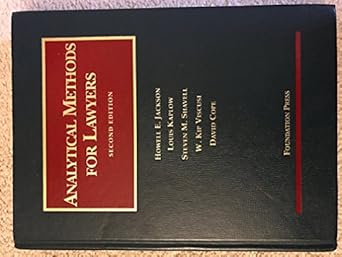 analytical methods for lawyers 1st edition howell jackson ,louis kaplow ,steven shavell ,w viscusi ,david