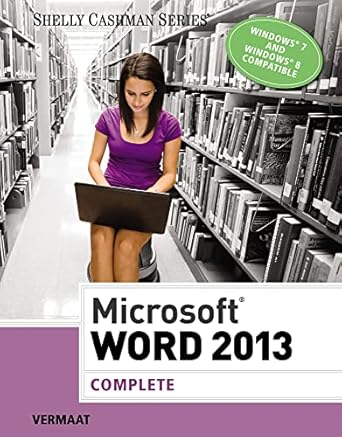 microsoft word 2013 complete 1st edition misty vermaat 1285167724, 978-1285167725