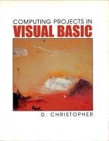 computing projects in visual basic 1st edition derek christopher 1903112338, 978-1903112335