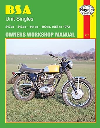 bsa unit singles owners workshop manual no 127 58 72 1st edition john haynes 0856961272, 978-0856961274