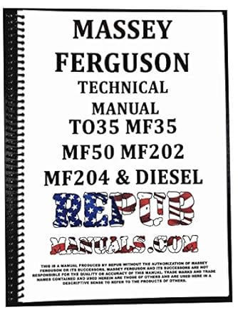 massey ferguson to35 service manual technical repair book to 35 1st edition massey ferguson 1649272804,