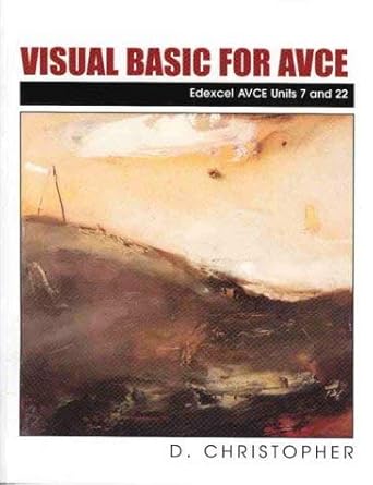 visual basic for avce edexcel units 7 and 22 vbavce 1st edition  1903112591, 978-1903112595