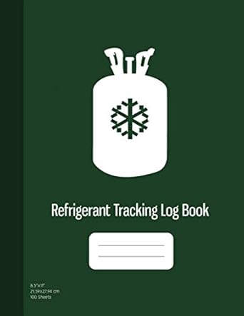 refrigerant tracking log book hvac technician refrigerant logbook 609 macs for hvac technicians 100 sheets