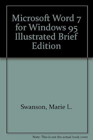 microsoft word 7 for windows 95 1st edition marie l swanson 0760038104, 978-0760038109