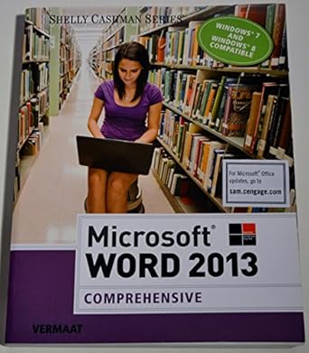 microsoft word 2013 comprehensive 1st edition misty e vermaat 1285167686, 978-1285167688