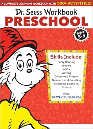 dr seuss workbook preschool 300+ fun activities with stickers and more 1st edition dr seuss 0525572198,