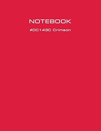 1 subject college ruled notebooks with design #dc143c crimson 8 5 x 11 100 sheets quality paper minimal style