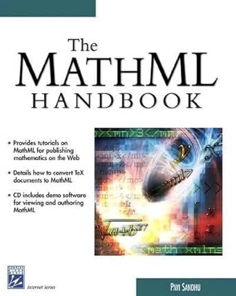 the mathml handbook 1st edition pavi sandhu 1584502495, 978-1584502494