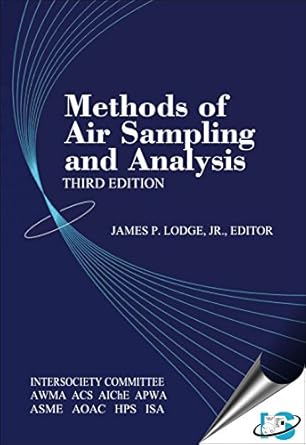 methods of air sampling and analysis 1st edition james p lodge 0873711416, 978-0873711418