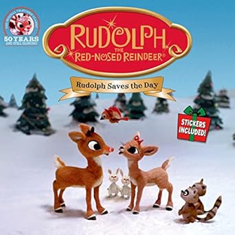 rudolph the red nosed reindeer rudolph saves the day stickers included 1st edition anonymous 1250050499,