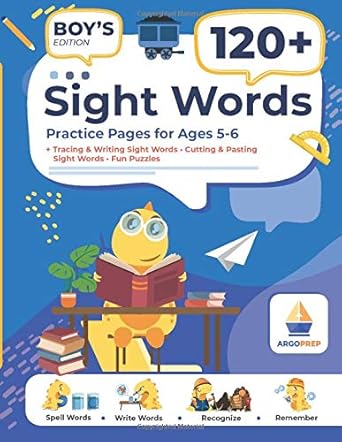 120+ sight words practice pages for ages 5 6 + tracing and writing sight words cutting and pasting sight