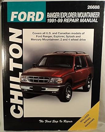 ford ranger explorer and mountaineer 1991 99 1st edition chilton 0801991315, 978-0801991318