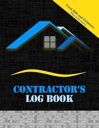 contractors log book track bids and estimates plus a lot more blue roof design 1st edition joel cannon books