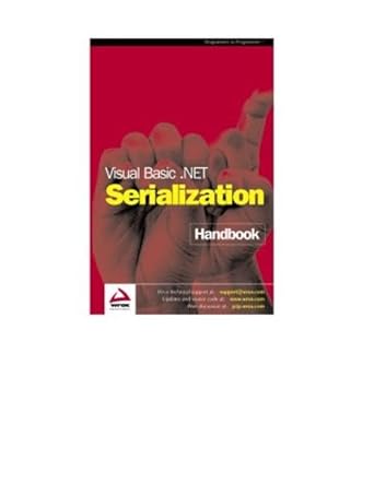 visual basic net serialization handbook 1st edition andy olsen ,matjaz juric ,adil rehan ,eric lippert