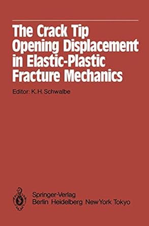 the crack tip opening displacement in elastic plastic fracture mechanics proceedings of the workshop on the