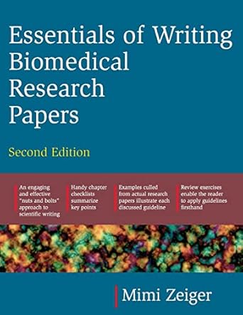 essentials of writing biomedical research papers 1st edition mimi zeiger 0071345442, 978-0071345446