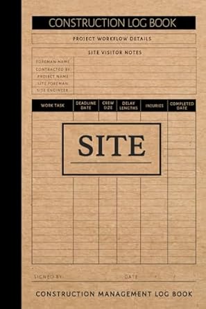 construction site management log book daily construction site journal notebook for foreman project managers