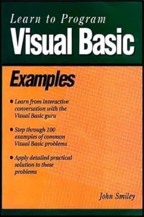 learn to program visual basic examples 1st edition john smiley 8170082404, 978-8170082408