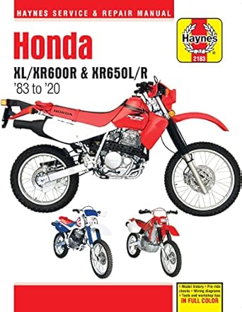 honda xl/xr600r and xr650l/r 83 to 20 model history pre ride checks wiring diagrams tools and workshop tips