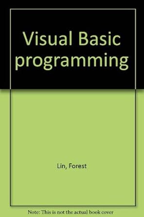 visual basic programming 1st edition forest lin 1881991431, 978-1881991434