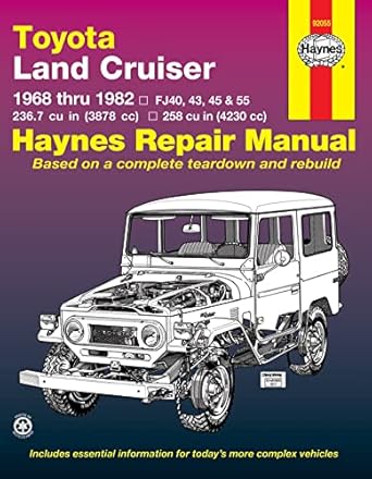 toyota land cruiser fj40 43 45 55 and 60 6882 1st edition haynes 1563920239, 978-1563920233