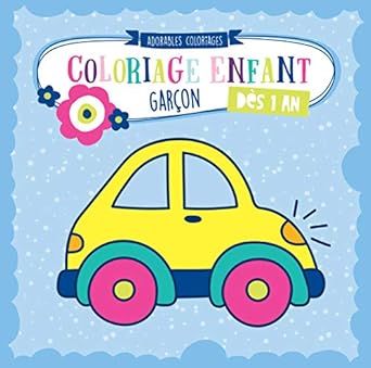 coloriage enfant des 1 an garcon cahier de dessin pour garcons avec auto pompier police tracteur camion